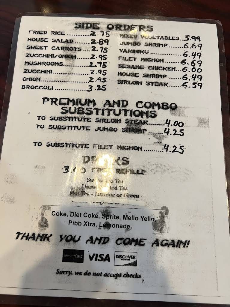 Moto Japanese Restaurant Menu 2